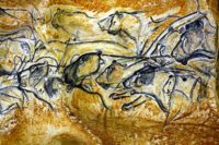 Grotte Chauvet 2 - Le panneau de la fresque des lions - SYCPA-S